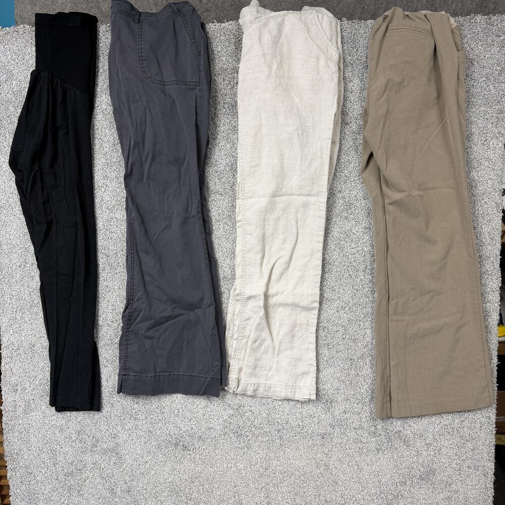 Motherhood Maternity Pants S 24x30 Tan Beige Bootcut Khaki Over Belly Comfy